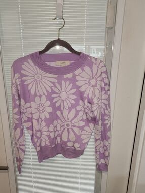 LOFT Lilac Daisy Sweater
